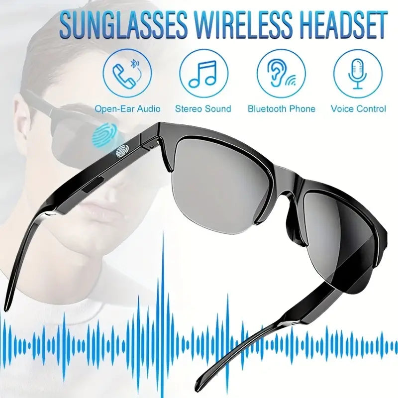 Smart Glasses With Wireless Earphones & UV400 Protection - Hands-Free Calling, Music & Outdoor Audio For Sports & More