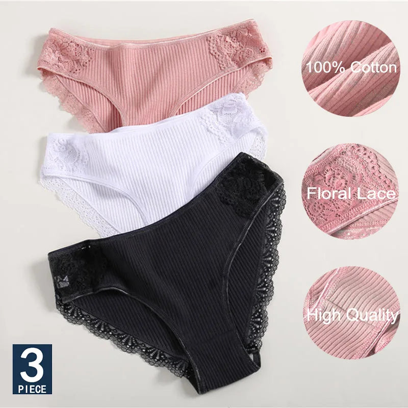 3pcs /Set Cotton Underwear Women&