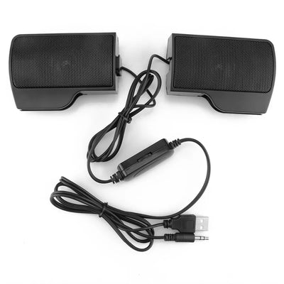 Portable Mini USB Stereo Speaker Sound Bar Clipon Speakers For Notebook Laptop Phone Music Player Computer PC With Clip
