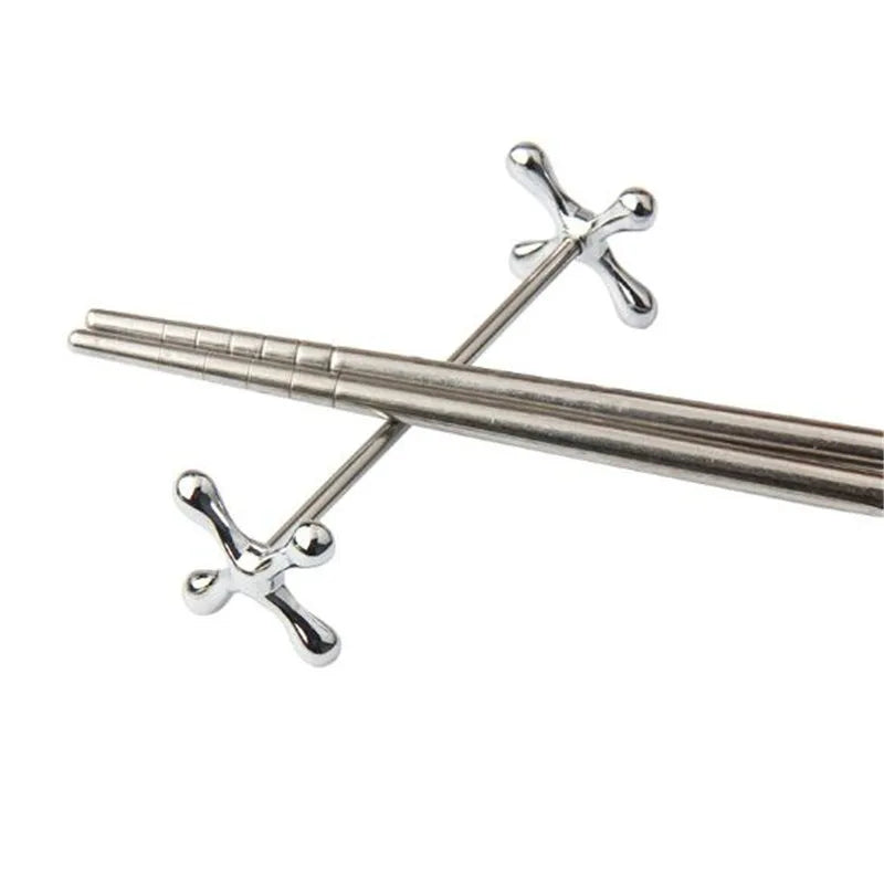 Chopstick Holder Metal Plum Shape Chopstick Pillow Stainless Steel Chopsticks Rack Spoon Stand Knife Fork Storage Art Craft