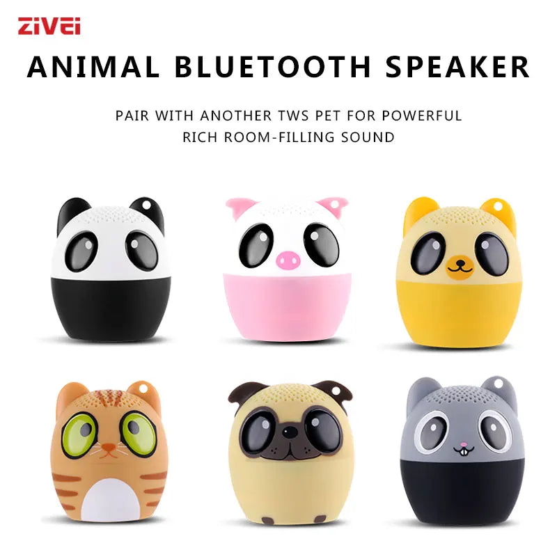 Animal Wireless Mini Speaker, Fashion Micro Speaker, Powerful Wireless Bluetooth Speaker Stereo with Boom Bass, Mini Sound Box