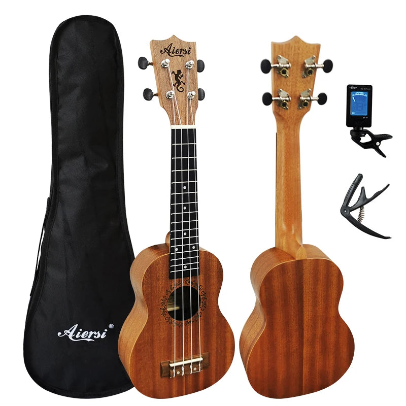 Aiersi full pack 21 inch ukulele mahogany Soprano ukulele guitar musical gifts instrument 4 string Hawaiian mini guitarra