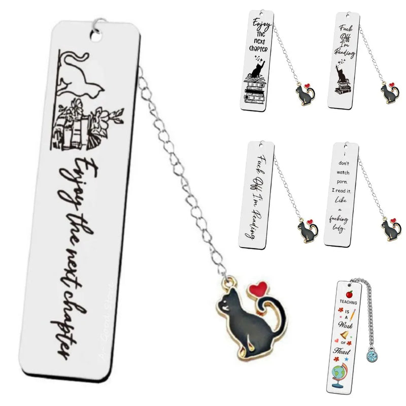 Creative Cat Pendant Bookmark For Books Cute Page Clips Book Marker Reading Gift For Kids Children Stationery Teacher Supplies