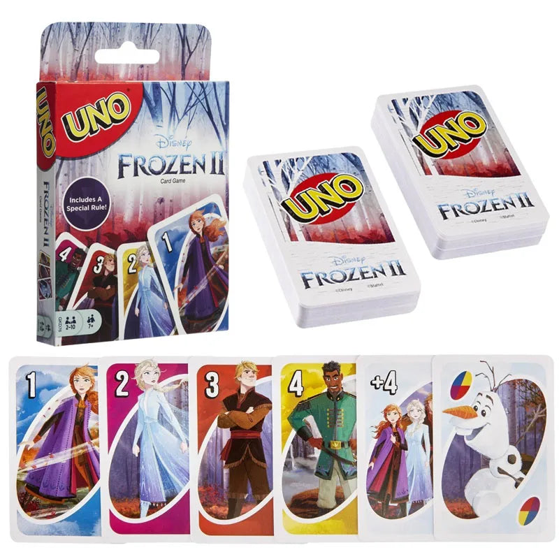 UNO Frozen Matching Cards Game Flip Dos Cartoon Pokemon Pikachu Totoro Poker Family Funny Party Entertainment Boardgame Kid Gift