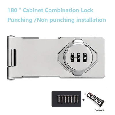 Keyless Combination Burglar Lock Password Unlock Double Opening Digital Code Locks for Mailbox Drawer Refrigerator File Locker