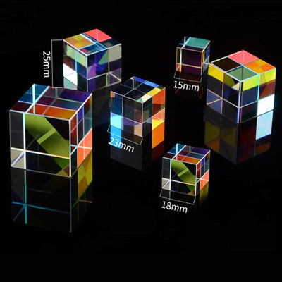 Optical Glass X-cube Dichroic  Cube Design Cube Prism RGB Combiner Splitter Educational Gift Class Physics Educational Toy