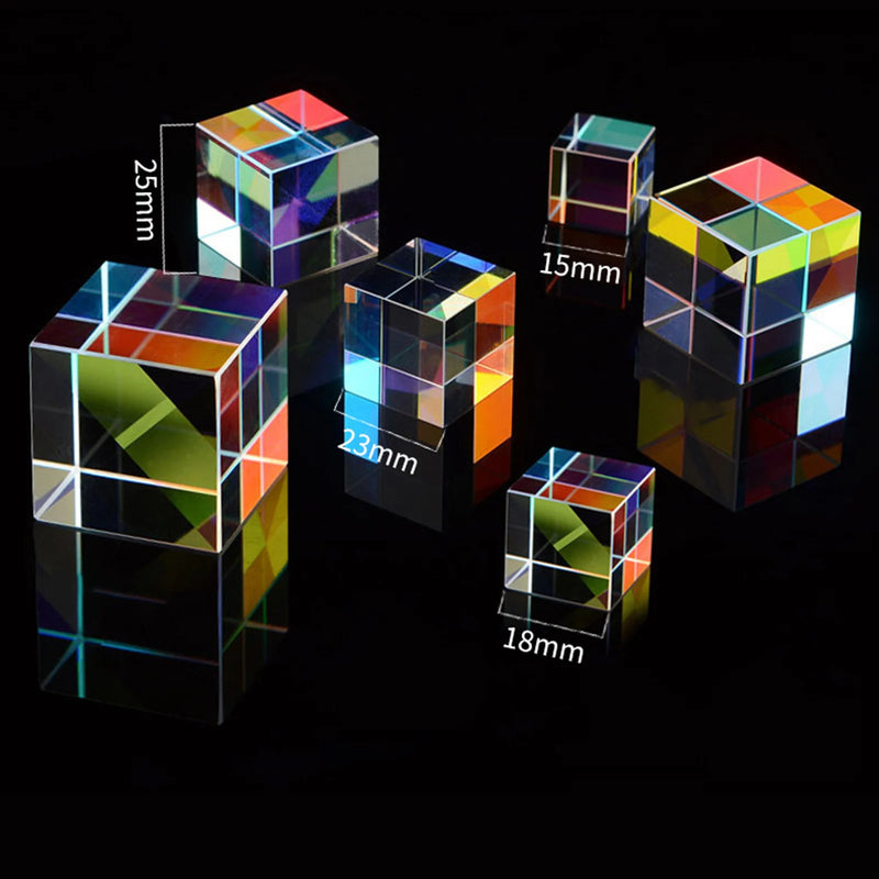 Optical Glass X-cube Dichroic  Cube Design Cube Prism RGB Combiner Splitter Educational Gift Class Physics Educational Toy