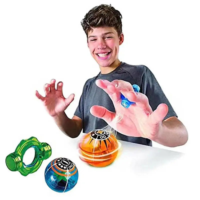 Fun Fingertip Magnetic Balls Toy Stress Relief Magic Ball Toys Finger Controlled Induction Spinner Ball With  Toy for Kids