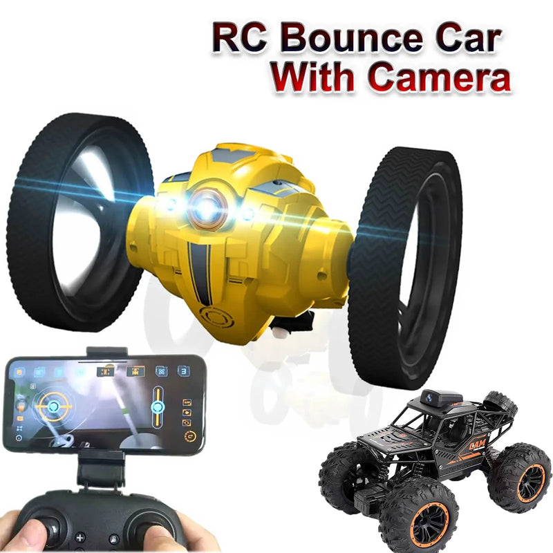RC Car with camera HD 2.0mp Hot sale WIFI Bounce Car PEG SJ88 4CH 2.4GHz Jumping Sumo with Flexible Wheels Remote Control FSWB