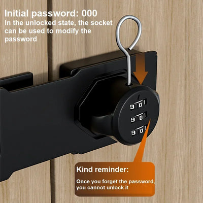 Keyless Combination Burglar Lock Password Unlock Double Opening Digital Code Locks for Mailbox Drawer Refrigerator File Locker