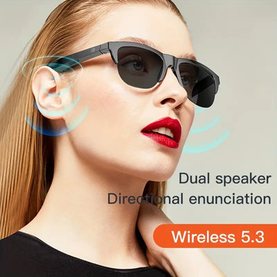 Smart Glasses With Wireless Earphones & UV400 Protection - Hands-Free Calling, Music & Outdoor Audio For Sports & More